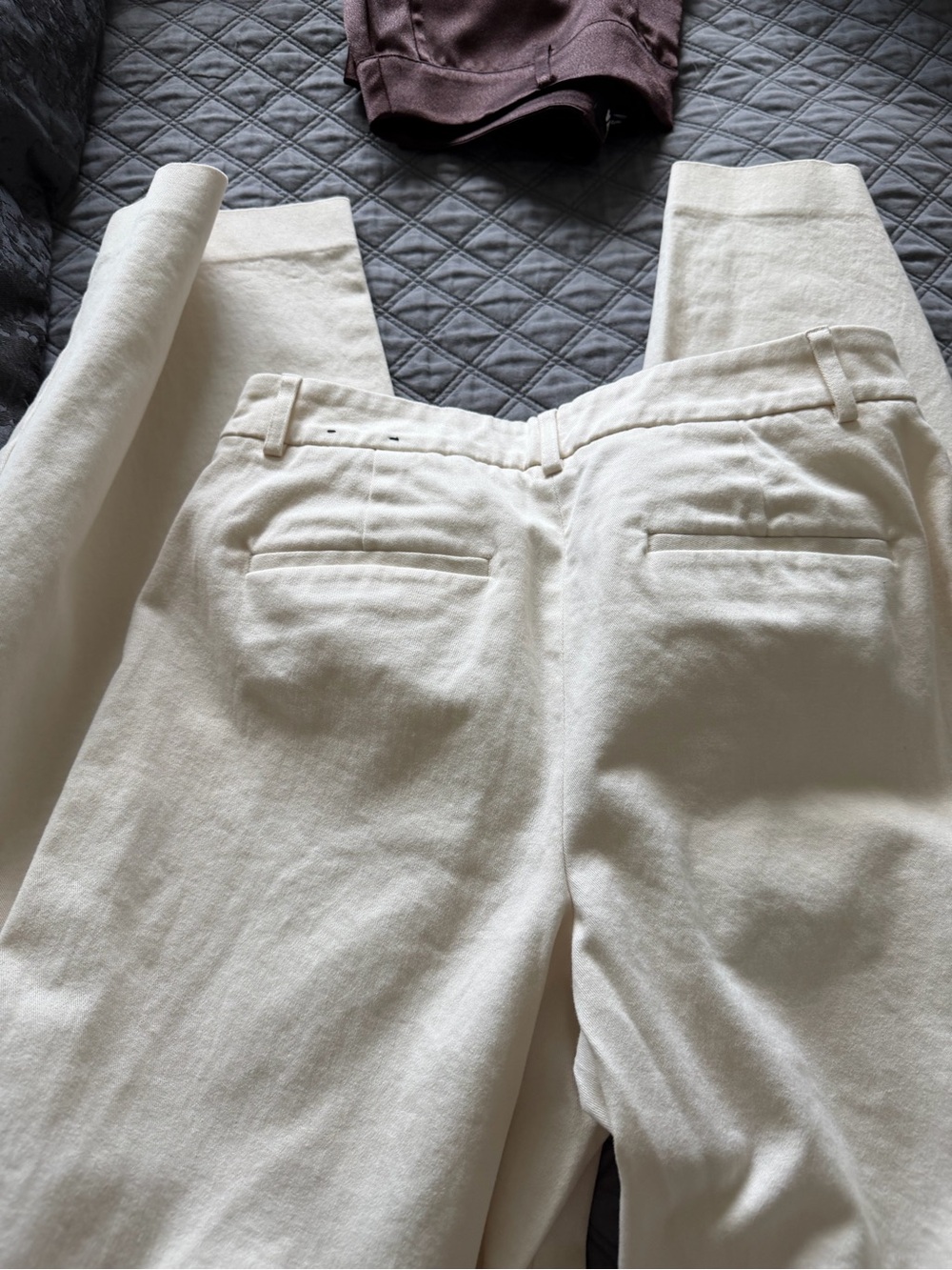 Express Wide-Leg Cream Pants - Tailored High Waist
